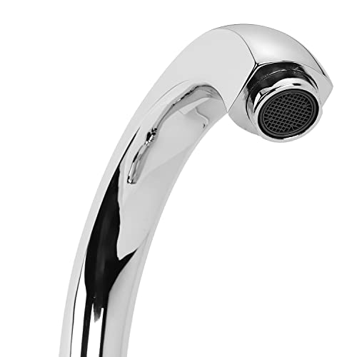 Image of Hindware F330034CP Contessa Plus Sink Tap with Casted Swinging Spout (Deck Mounted), Brass with Chrome Finish