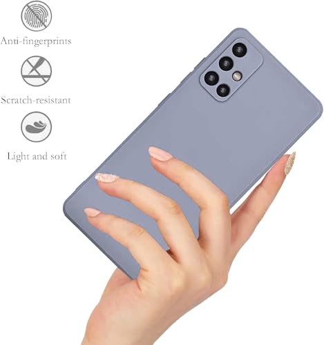 Image of DIZORO Liquid Silicone Soft Back Cover Case Designed for Samsung Galaxy M51 (Lavender Grey)