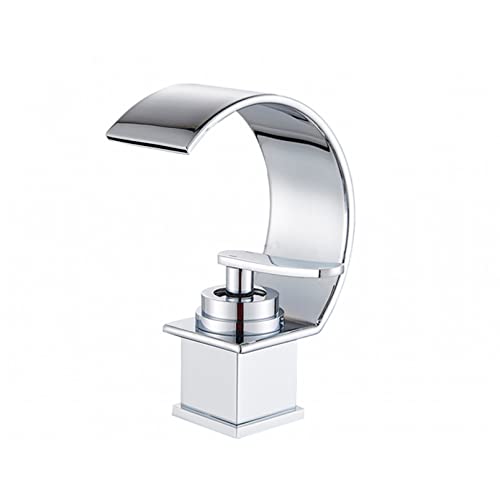 Robinet simple de salle de bain anti-éclaboussures avec manette ergonomique pour vasque