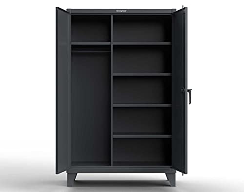 Strong Hold Extra Heavy Duty 12 GA Wardrobe Cabinet with 5 Shelves - 60 in. W x 24 in. D x 66 in. H - 56-W-245
