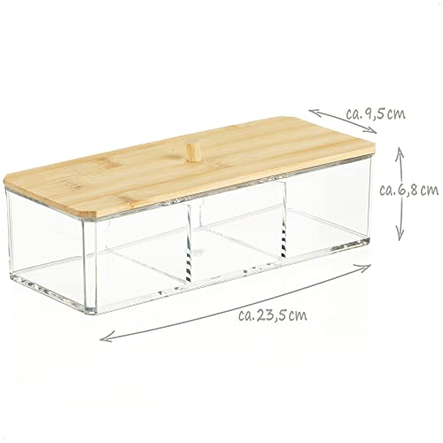 Com-four® 2X Organizer per il Trucco con Coperchio...