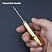 abolius 2 Pcs Leather Sewing Awl Needle with Copper Handle, Sewing Awl Hand Stitcher Shoe Repair Tool Kit, Leather Craft Needle Kit Shoe Repair Tool with 6 Needles
