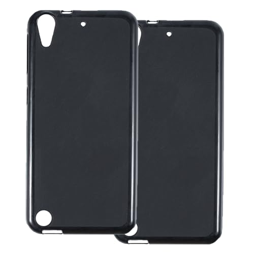UOGNADGD 2-Pack TPU Case Compatible with HTC Desire 530 Phone Cover - Shockproof Flexible Protective Accessories with Precise Cutouts (Black)