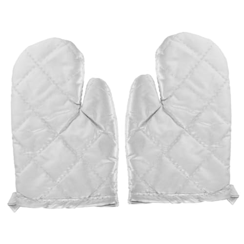 Cabilock 1 Pair Thickened Heat Resistant Oven Gloves Baking Mittens for Cooking Microwaving and Grilling Lightweight Kitchen Accessory Cooking Enthusiasts