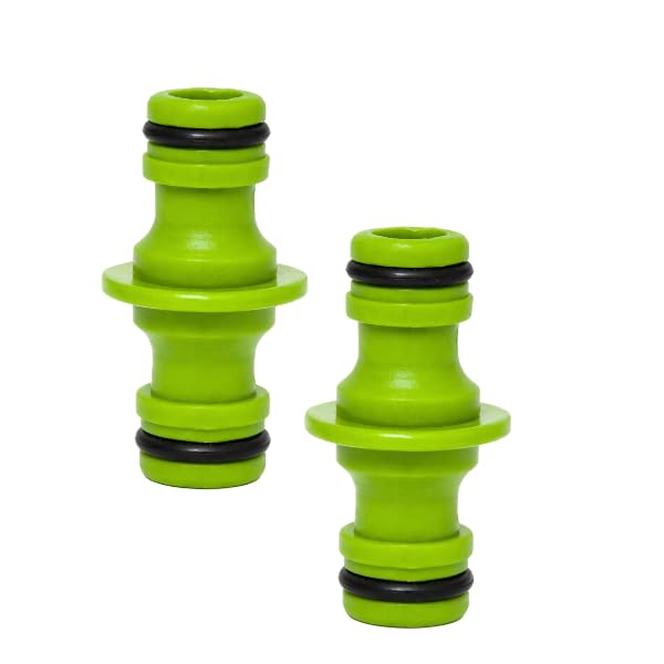 Dunnet Tools Hose Connectors 2 Pack – Double Ended Male to Male Hosepipe Joiners for Extending Garden Hose, Easy Fit Hose Extension Coupler