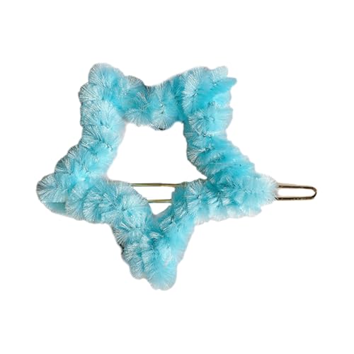 Horquillas multiforma, horquillas para el pelo de felpa para chicas calientes, serie azul, pasadores laterales para el pelo para mujer