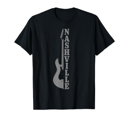 Nashville Tennessee Vintage Country Music City Guitar T-Shirt