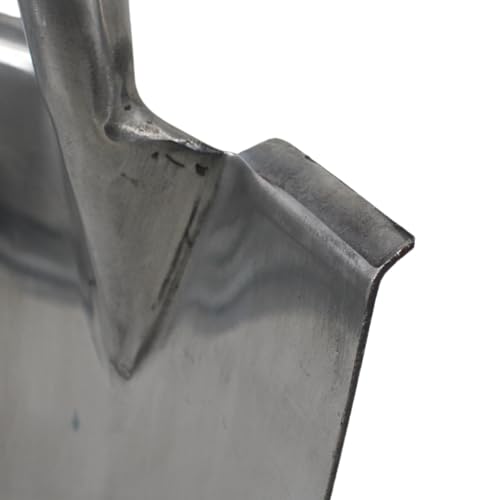 Edelstahl-Gärtnerspaten mit Tritt und Esche-T-Stiel 76 cm