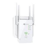 Tongyu WiFi Extender Internet Booster for Home with Ethernet Port AC1200 Dual Band 5GHz/2.4GHz Wireless Repeater Signal Amplifier Booster Full Coverage 8000sq.ft and 45 Devices