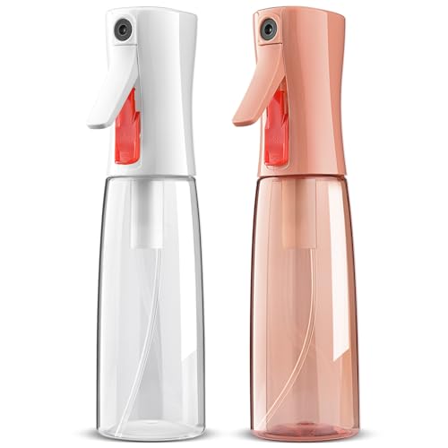 Bepkac Continuous Spray Bottle for Hair Fine Mist Water Mister Empty Spray Bottles Recycled Hair Misting Sprayer for Styling Cleaning Plants Barbers Salons & More 2pk 6.1 OZ