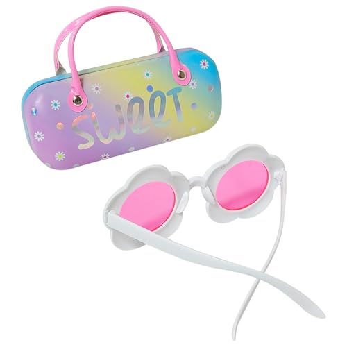 LUV HER Kids Daisy Sunglasses & Case Set – Girls Sunglasses Polarized Lenses – Sweet Floral Design2