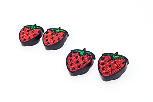 Image of FD&D Multiple Use Shining Screw Cap, Red Strawberry Pattern with M6 Machine Screw