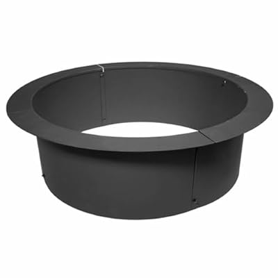 Titan Great Outdoors 33" Diameter Steel Fire Pit Liner Ring Heavy Duty DIY In-Ground Outdoor Build Your Own Bonfire
