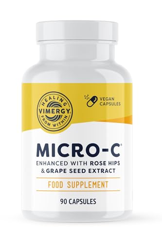 Vimergy Micro-C® Vitamin C Capsules – 500mg Vitamin C, Less-Acidic – Rose Hips – Supports Immune & Musculoskeletal System – Gluten-Free – Kosher – Vegan Friendly (90 Capsules)