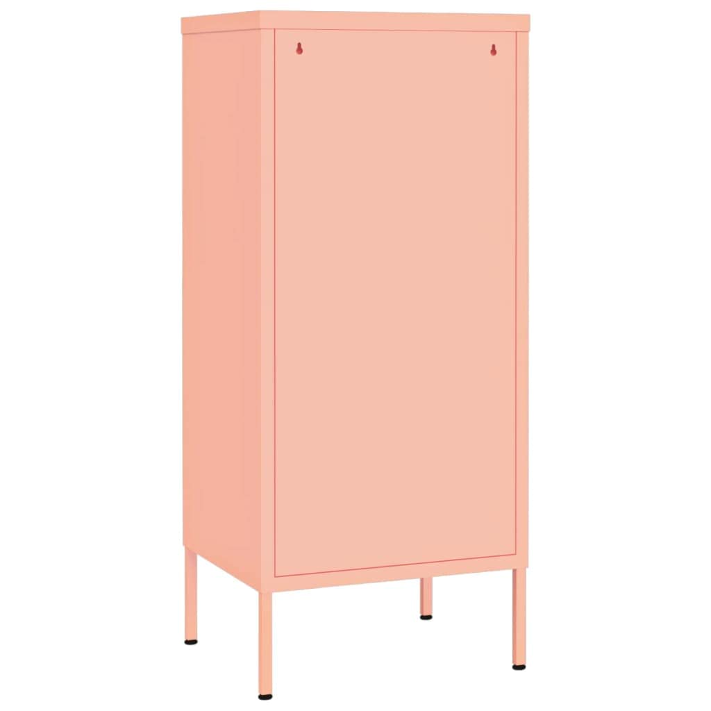 Lagerschrank Rosa 42,5x35x101,5 cm Stahl Büro-Stauschrank Wohnzimmerschrank Möbel für das Wohnzimmer Geeignet für Wohnzimmer, Schlafzimmer, Büro