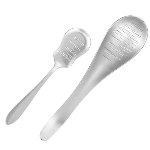 DECORNIJIA 2個 不錆 ステンレス製ニンニクぶし器 生姜おろし器 多機能キッチン用ガーリックグラインダー 手軽に使えて簡単洗浄