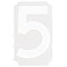 Brady 5080-5, 50805 2" Vinyl 5080 Series Number Label w/Legend: 5, 50 Packs of 10 pcs
