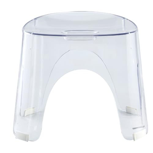 風呂椅子 バスチェア 高さ25cm クリア お風呂 椅子 耐荷重150kg 風呂いす お風呂 椅子 高め 風呂イス バススツール イス (ホワイト)