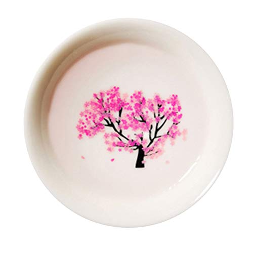 Yuanhong Magic Color Change Bowl, Pouring Cold/Hot Water to See Peach Cherry Flowers Blooming Magical Bowl, Funny Birthday Day Gift for Women Men Mom Friends