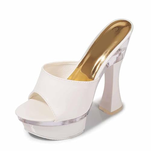 Talons hauts de 5,5 pouces stables à bout ouvert pour soirée et bal
