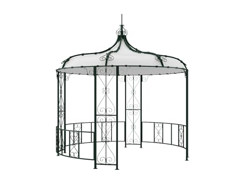 Vente-unique - Kiosque de Jardin en métal façon Fer forgé D300 x H305 cm - Vert - TILCARA