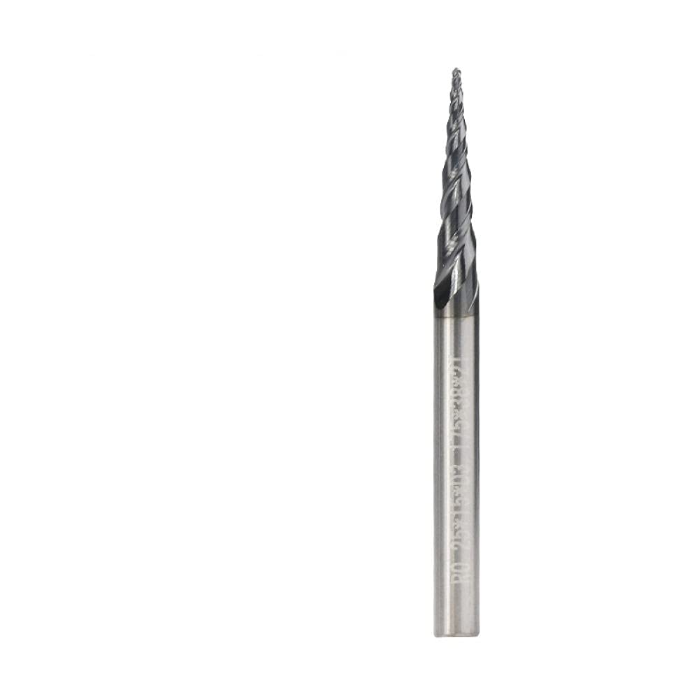 Fresa CNC A Sfera Conica - R0.25 A R1.0, Diametro 3.175mm, Per Alluminio, Legno, Acciaio, 2 Taglienti - Foto 13