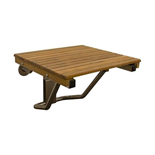 Plantation Teak ADA Wall Mounted Folding Shower Bench/Seat (22"x16")
