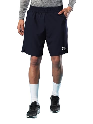 Image of CHKOKKO Men Shorts for Gym Sports or Running | Dry-Fit Fabric Single Layered Active Summer Workout Wear Knee Length Regular Fit | Elastic Waist with Front and Back Pockets