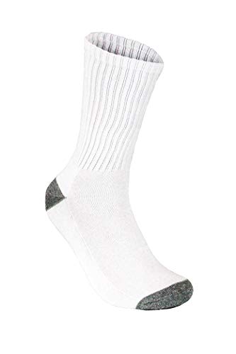 City Lab Men's 3-Pack Athletic Crew Socks, White, Sock 10-13/Shoe 6-12.5