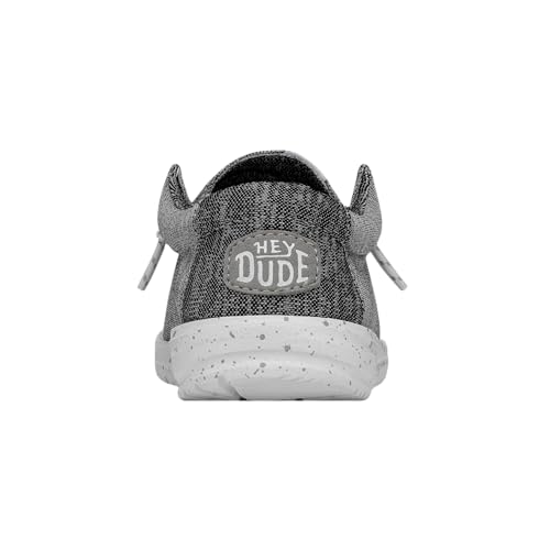 Image of HEYDUDE Boy's Wally-Youth Sport Knit Light Grey Size 5 | Youth's Shoes | Youth Slip-on Loafers | Comfortable & Light-Weight