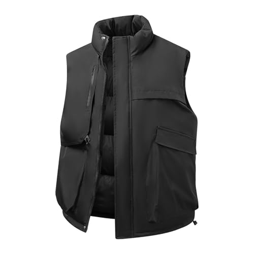Chaleco de forro polar de invierno con bolsillos estilo cargo 5