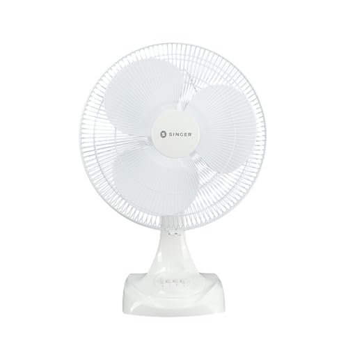 Image of SINGER Brissa 12 High Speed Table Fan 115W | 100% Copper Motor | 2100 RPM | 100 CMM Air Delivery | 3 Speed Control | Silent Operation | Adjustable Height | 2 Years Warranty | ISI Certified
