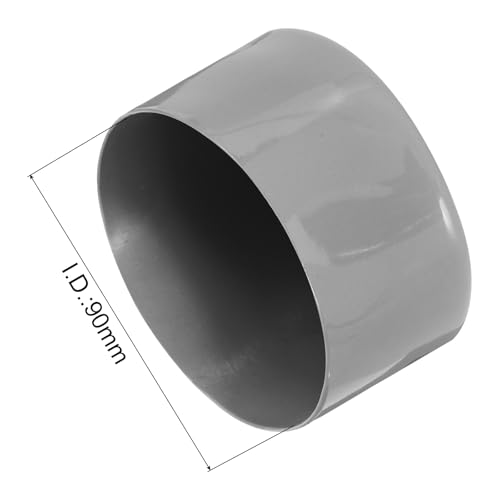 Image of uxcell 4pcs Rubber End Caps 90mm ID Vinyl Round End Cap Cover Screw Thread Protectors Light Gray, 50mm Height