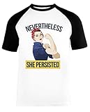 Photo Gallery nevertheless she persisted unisex maglietta da baseball a maniche corte uomo donna bianca nera Photo Gallery nevertheless she persisted unisex maglietta da baseball a maniche corte uomo donna bianca nera