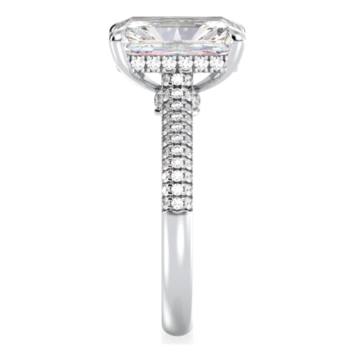 Certified 0.87- 4.8 Carat Moissanite Engagement Ring for Women, D Color VVS1 Clarity, 925 Sterling Silver With 18K Gold Rhodium Plated Solitaire Promise Ring for Wedding, Anniversary, Mother’s Day4