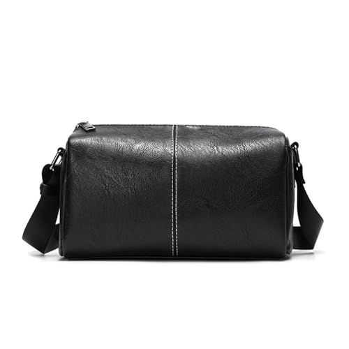 Bolso de hombro para hombre retro, bolso cuadrado pequeño con acabados de inspiración clásica