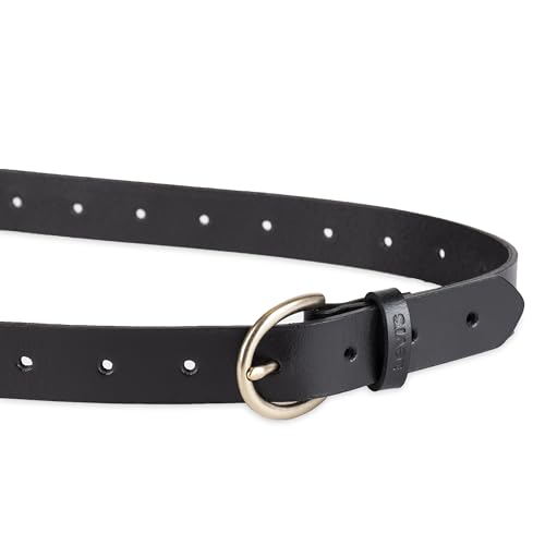 Levi's Women's Skinny Fully Adjustable Perforated Leather Jean Belt with Round Harness Buckle (Regular and Plus Sizes)3