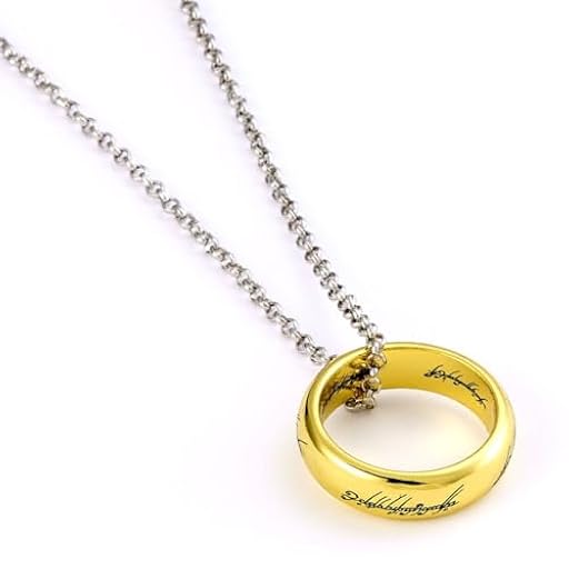The Lord of The Rings Collar con anillo, oro, LRN00002, Talla única, Oro, Sin piedras preciosas | Ya disponible en tu tienda friki favorita! En mundofriki.es!