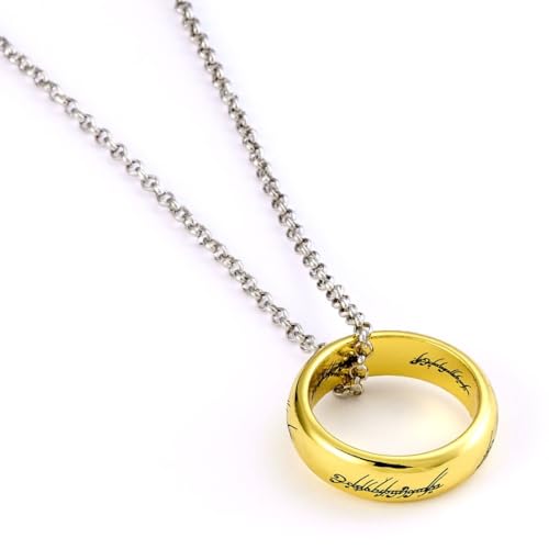 The Lord of The Rings One Ring Necklace, Gold, LRN00002