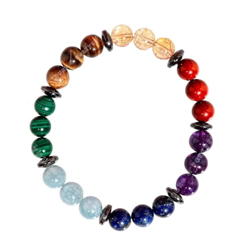 Image of Young & Forever Trinity 21 Natural Healing Crystal Chakra Bracelet for Men & Women - Adjustable Reiki Energy Yoga Stone Bead Bracelet for Stress Relief, Meditation & Positivity