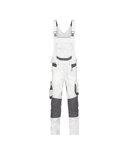 DASSY® Tronix Painters - Pantalones de pintura elásticos con bolsillos en las rodillas (talla 52), color blanco/gris antracita