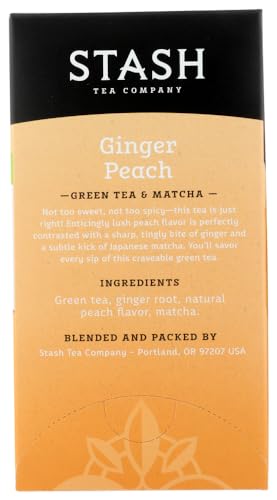 Té verde jengibre durazno 6 pack en saquitos miniatura 4