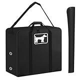 SIRUITON Dog Playpen Storage Bag Fits 40" H 8 Panels and 9 Stakes, Heavy Duty 600D Oxford Fabric Suitable for Foldable Exercise Pet Playpen, Dog Fence Travel Bag with Reinforcing Plate & Shoulder