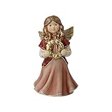 Goebel Engelfigur Weihnachtsgrüße mit Swarovski Stern, aus Porzellan hergestellt, Höhe: 15 cm, 41-634-29-1