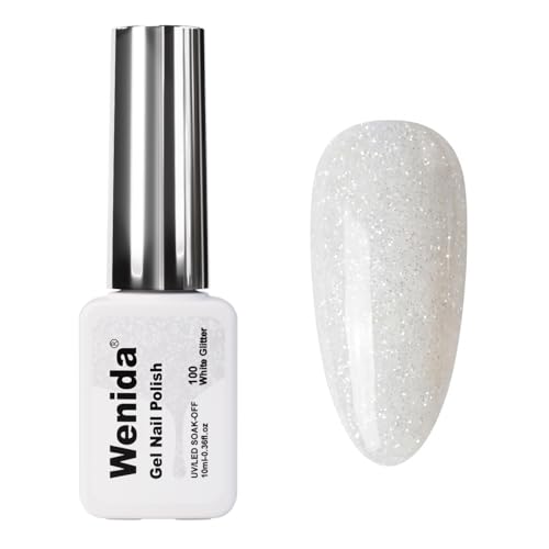 Esmalte de uñas gel brillo blanco lechoso 10ml miniatura 1