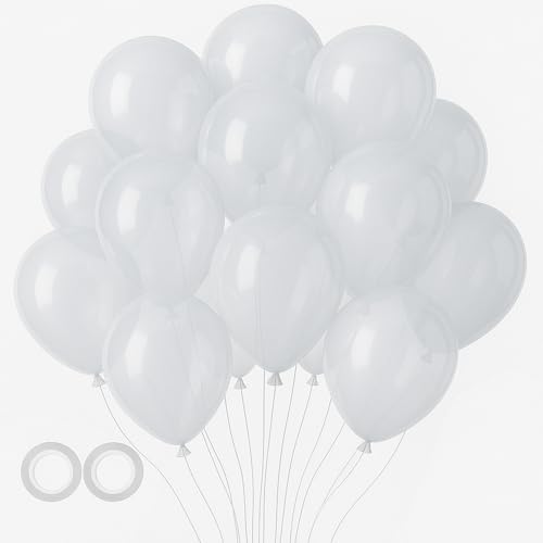 Image of Voircoloria 105pcs Clear Balloons 12inch Party Latex Balloons for Boys Girls Birthday Baby Shower Gender Reveal Wedding Sunflower Party Decorations
