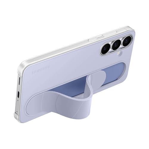 Image of SAMSUNG Galaxy S25 FE Standing Grip Phone Case, Protective Cover with Stand, Hands Free, Secure Grip, Soft, Comfortable Design, US Version, Light Blue