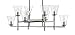 Hinkley Arden Collection Eight Light Stem Hung Linear Chandelier, Polished Antique Nickel w/Clear Glass