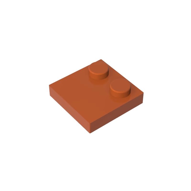 33909 Foundation Plate Special 2x2 with Only 2 Studs, Dark Orange, 50 PCS