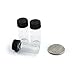 Clear Glass Vials, 1 Dram (1/8 oz) with Screw Caps, Case of 144